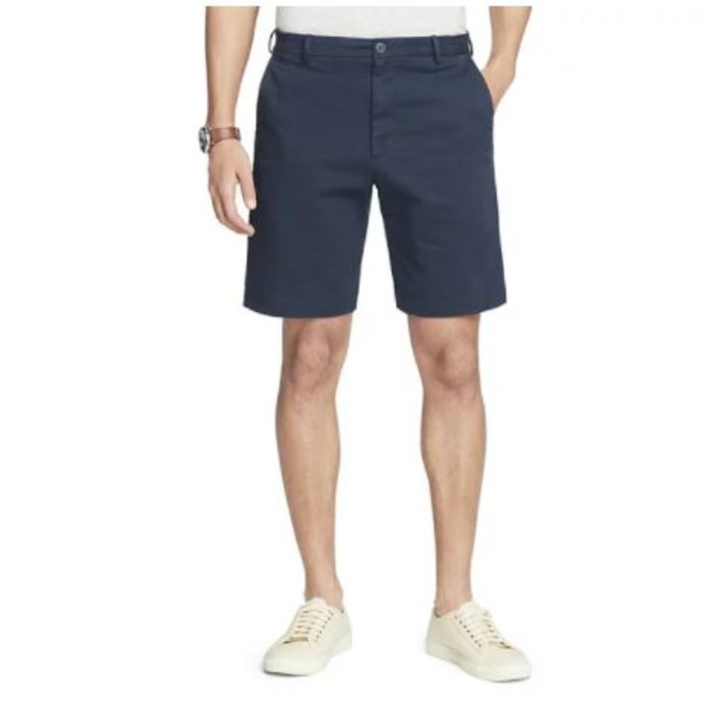 Izod Saltwater Navy Blue Twill Chino Casual Shorts